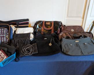 Large assortment of quality women’s handbags.