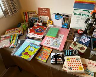 Craft paper and supplies.