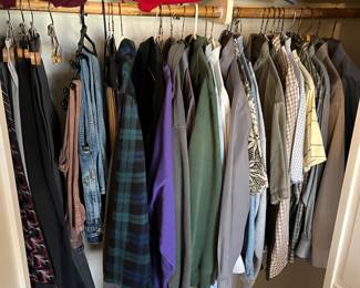 Men’s size large shirts.