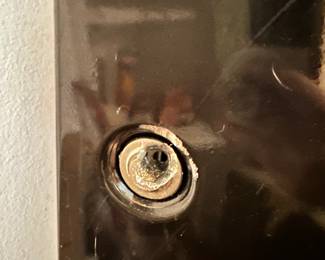 Gun Safe. Drilled out locks.