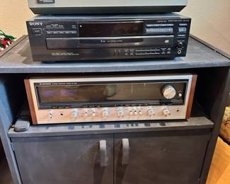 Pioneer Receiver SX-838. Sony 5 disc changer. Technics Record Player