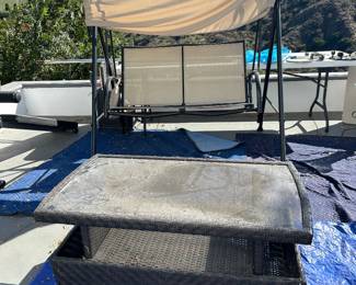 Patio swing with shade