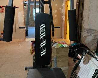 workout bench, weight machine