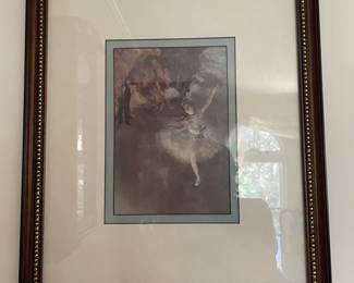 framed Degas dancer print