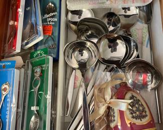 serving spoons and collectors spoons