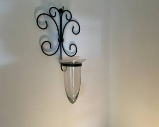 wall decor - black metal sconce