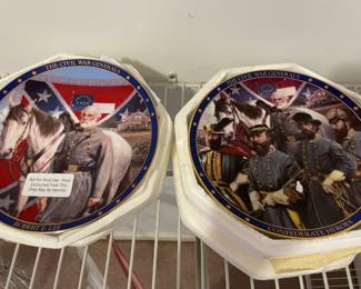 historic ceramic display plates