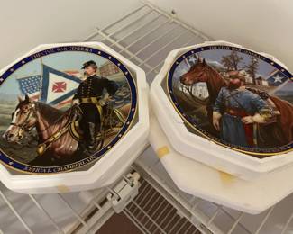 historic ceramic display plates