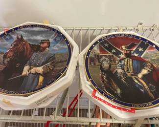 historic ceramic display plates