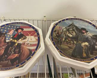 historic ceramic display plates