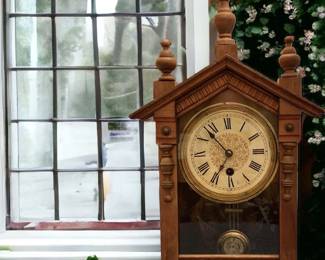 German Hamburg American Clock Company Mantel Clock