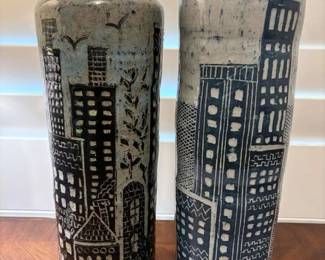 HKS Signed Pottery Vase