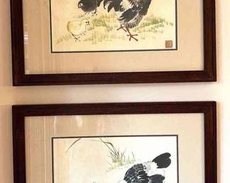 Framed Rooster Prints