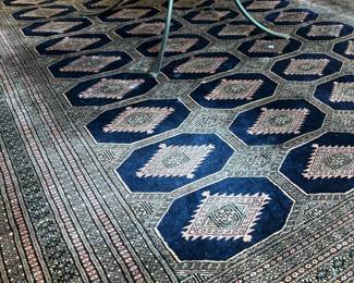 Navy Blue Bokhara Rug