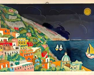 Falcone Ceramic Vietri Italy Art Tile