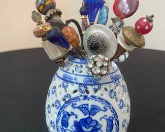 Vintage Stick Hatpins Holder Vase