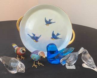 Collectible Birds Hand painted Bavarian plate