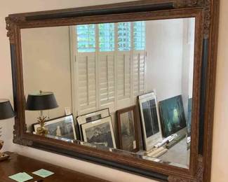 Very Large Wood Framed Mirror
