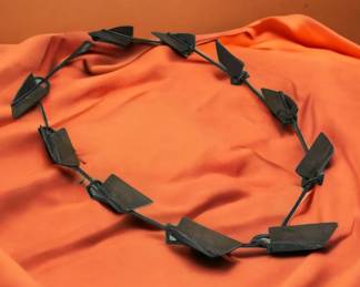 Brutalist Style Metal Link Necklace