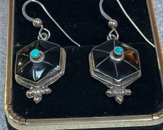 Sterling, Onyx Turquoise