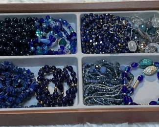 Necklaces In Deep Blue