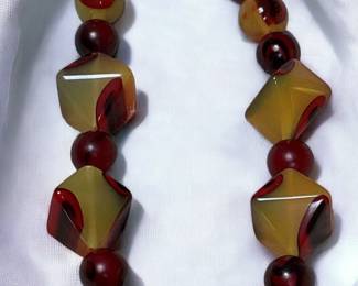Abstract Molded Plastic Necklace