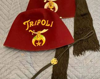 Vintage Schriner Masonic Hats