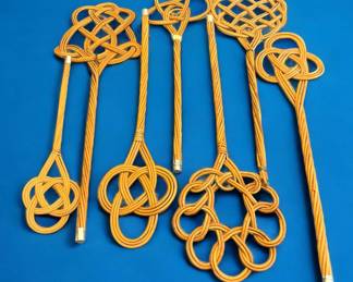 Collection of Vintage Rattan Carpet Beaters