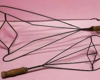 Two Vintage Wire Rug Beaters