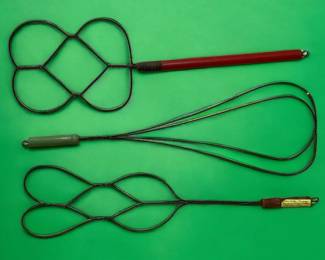 Three Vintage Wire Rug Beaters