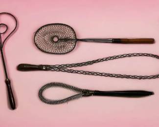 Five Fil Di Ferro Vintage Rug Beaters