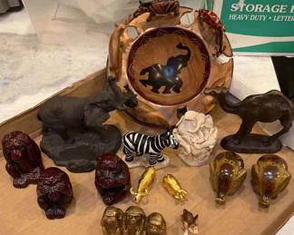 Carved Wood Bowl Other Africa Theme Collectibles