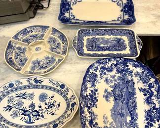 Flow Blue Porcelain By Various Makers