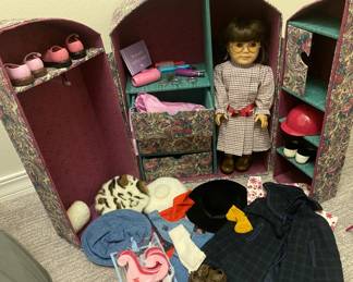 American Girl Doll, Bed, Portable Closet Clothes Accessories