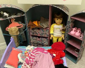 American Girl Doll, Bed, Portable Closet, Clothes Accessories