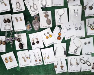 Sterling silver and semi-precious stone jewelry