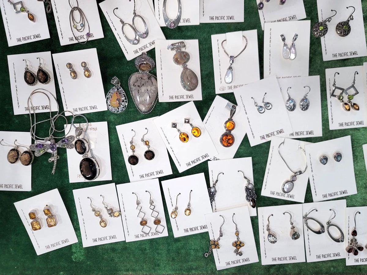 Sterling silver and semi-precious stone jewelry