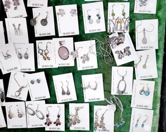 Sterling silver and semi-precious stone jewelry