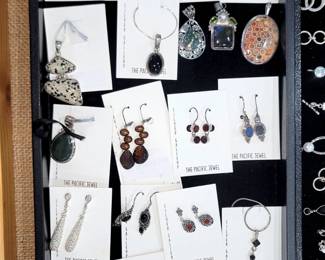 Sterling silver and semi-precious stone jewelry
