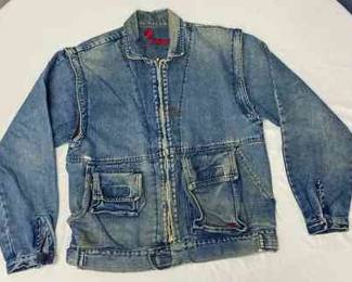 008 RPM 1980s Denim Jacket W Detachable Sleeves Vintage Small 