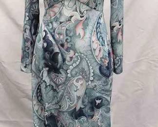 009 Collectors Items Blue And Mauve Size 8 Dress