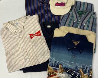 Budweiser Shirt, CocaCola Hat,  More Mens Clothes