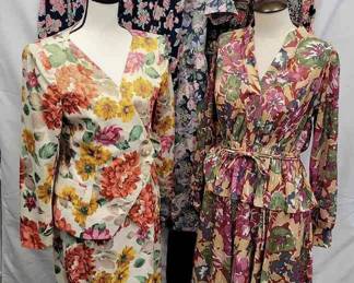 Discovery Multicolored Dress No Sz, Floral Skirt And Jacket Sz 8, Jeffrey And Dara Sz 10, VIP Petite Sz 10,Jane Singer No Sz