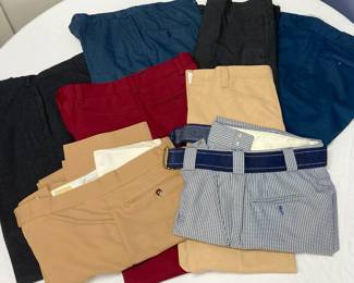 Eight Pairs Of Vintage Slacks Levis, Haggar,  More