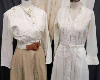 Haberdasher Top Sz 7, Act II Brown White Dress Sz 9 10 And More 