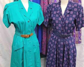 Liz Claiborne Green Dress Sz 8, Liz Claiborne Purple Dress Sz 6, Peter Papovitch Cream Slip On No Size, STgillian Teal And Black Dress Sz 4 ,Dawn Joy Purple And Black Dress Sz 9 10 And More 