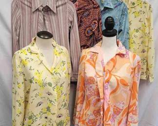 Six Vintage Funky Polyester Shirts