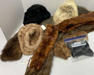 Vintage Fur Collars, Hats, Cuffs, More