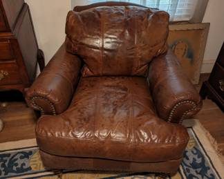 Pair of Lillian August Leather Chairs