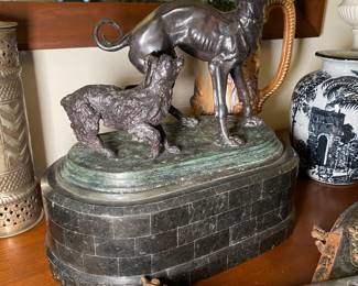 Maitland Smith Bronze Dogs